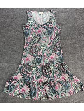 Ivy Lane Paisley Print Sleeveless Dress Med - Pastel, Easter, Spring, Summer